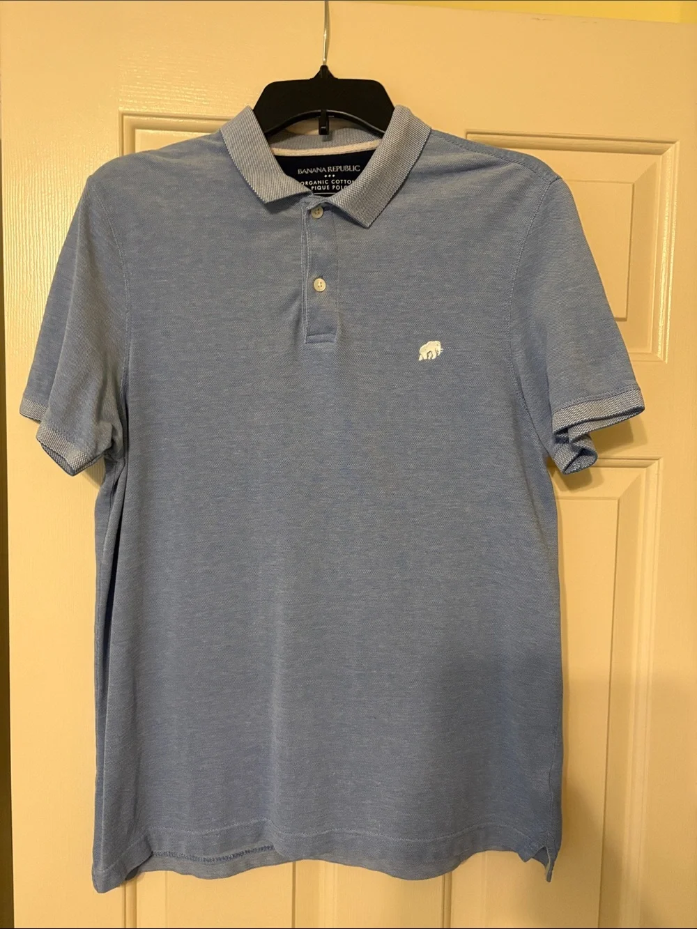 Banana Republic Men’s Sky Blue Polo with Embroidered Logo